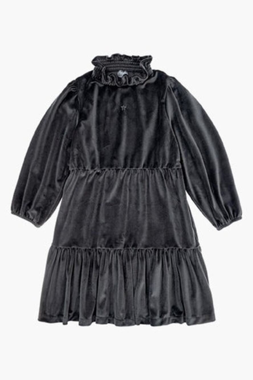 Tocoto Vintage Girls Velvet Dark Green Long Sleeve Dress size 12